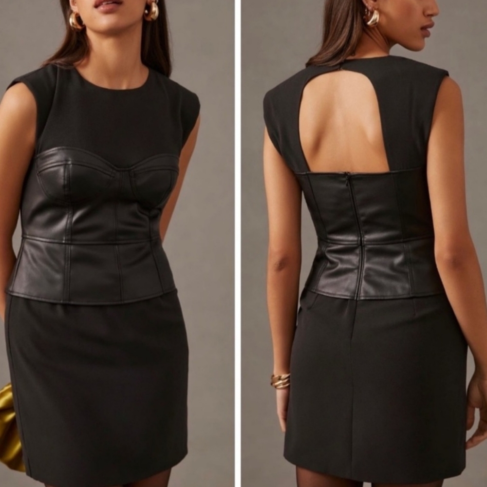 Anthropologie Black Mini Dress